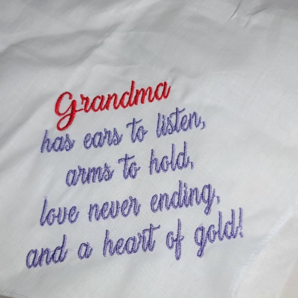 Embroidery Grandmother's Handkerchief